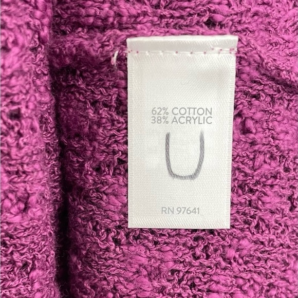 J. Jill Dimensional Elbow Sleeve Sweater Mulberry NWT - Picture 10 of 10